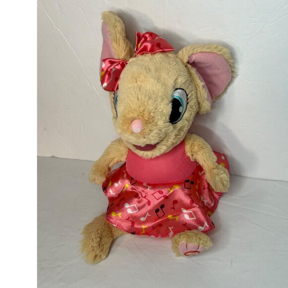 Hallmark Plush Mouse In Pink Dress With Musical Notes & Bow - Picture 3 of 6